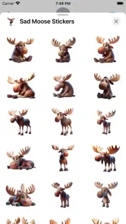 sad moose stickers iphone screenshot 1