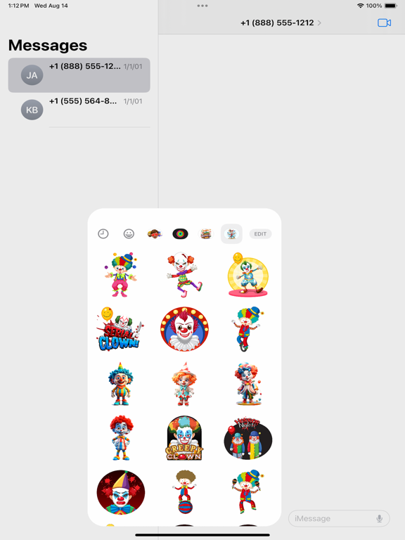 Screenshot #4 pour Crazy Clown Stickers Pack