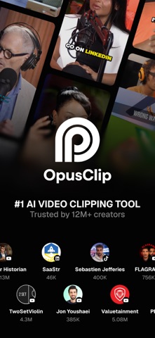 OpusClip - AI video clipping App Store preview screenshot 1