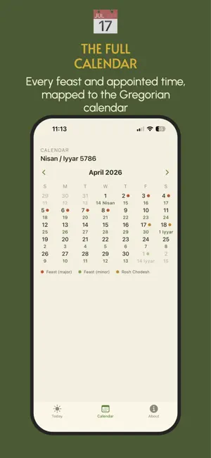Issachars Calendar screenshot 2