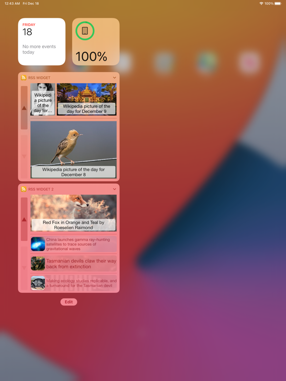 Screenshot #5 pour Widget RSS