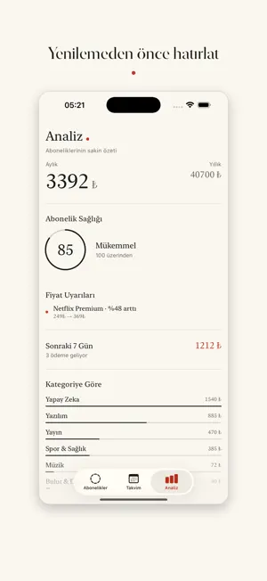Abonelik - Takip ve Yonetim screenshot 2