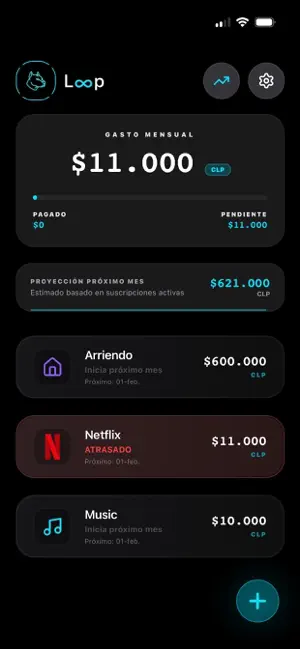 Loop: Suscripciones y Gastos screenshot 3
