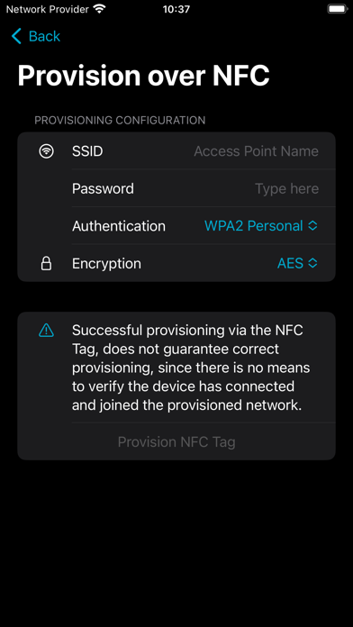 nRF Wi-Fi Provisioner Screenshot