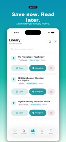Quanta iPhone screenshot