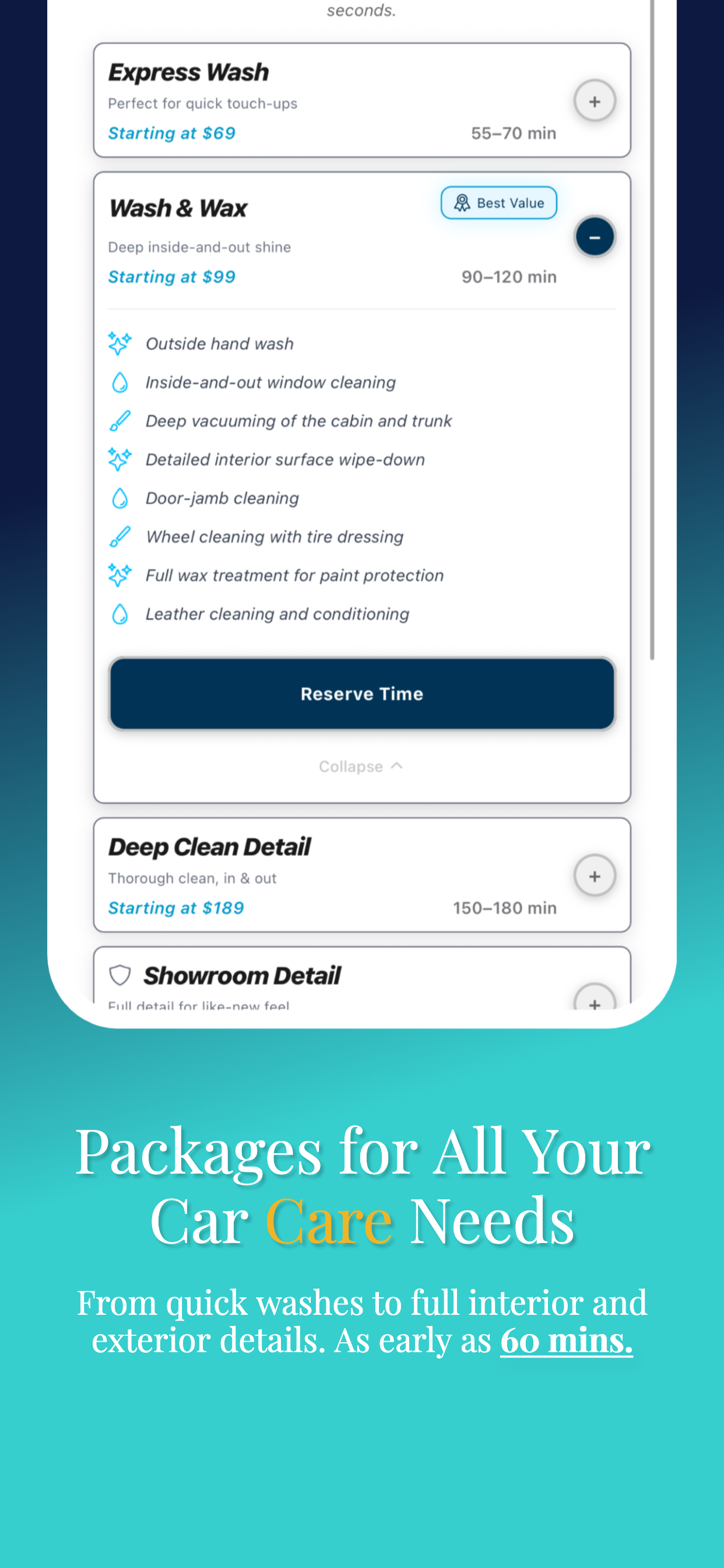 Washr Mobile: Car Detailing screenshot 3