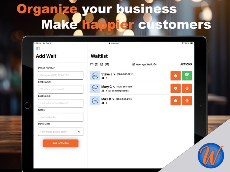 Front of House - Wait