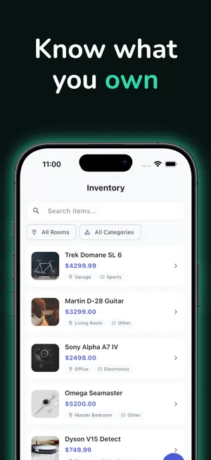 Home Inventory Tracker - Honvy screenshot 1