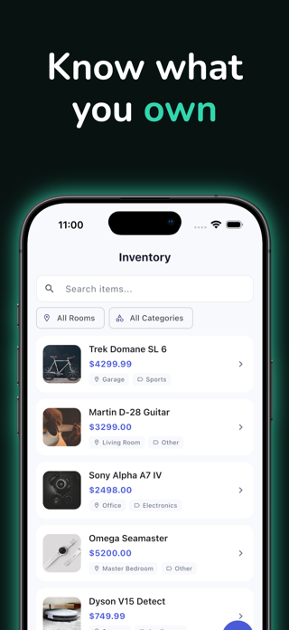 Home Inventory Tracker - Honvy Screenshot 1 of 6