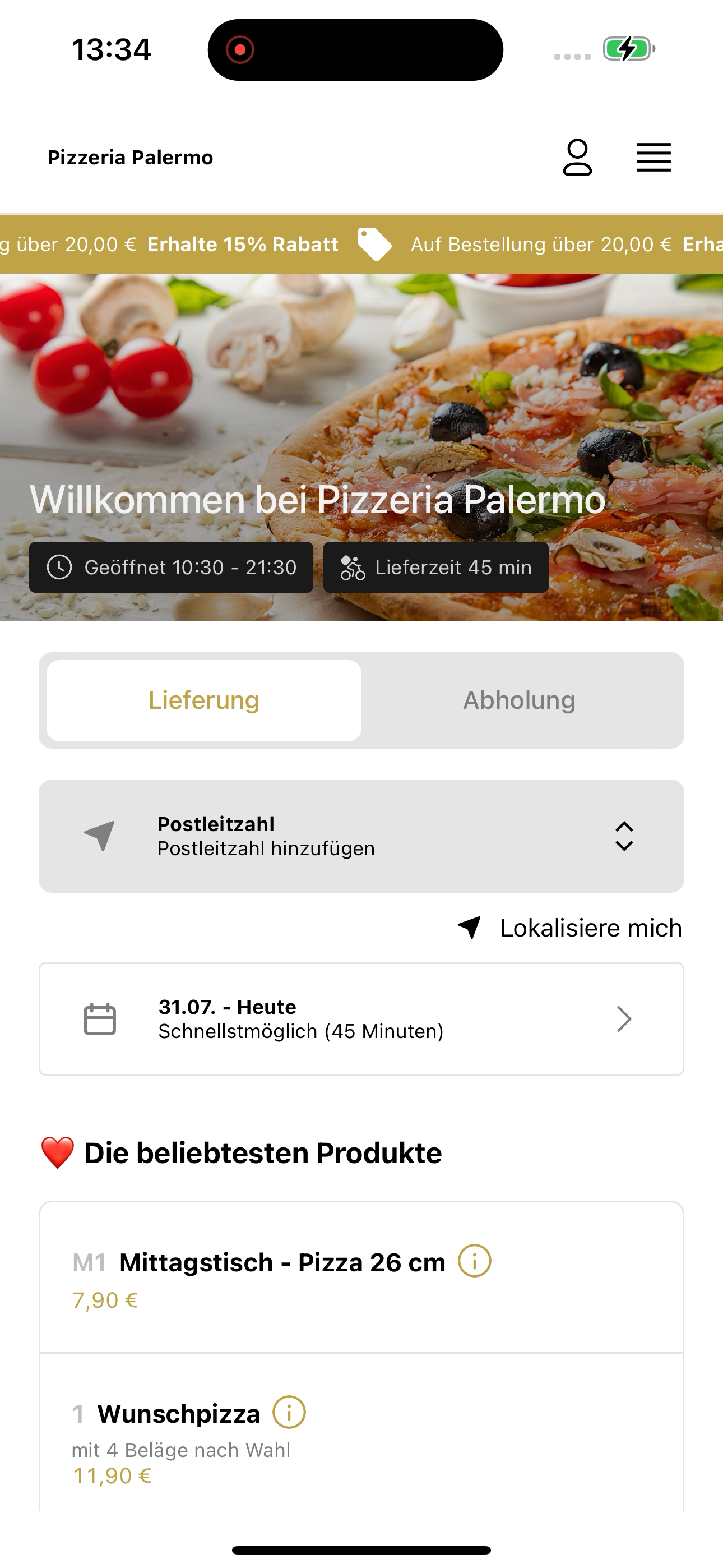 Pizzeria Palermo DE screenshot 5