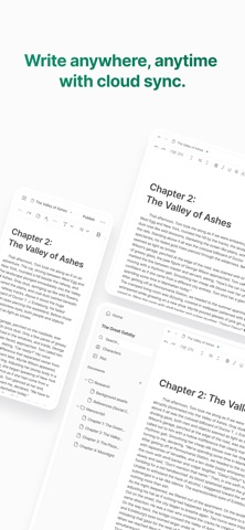 Novela: Writing app for novels screenshot