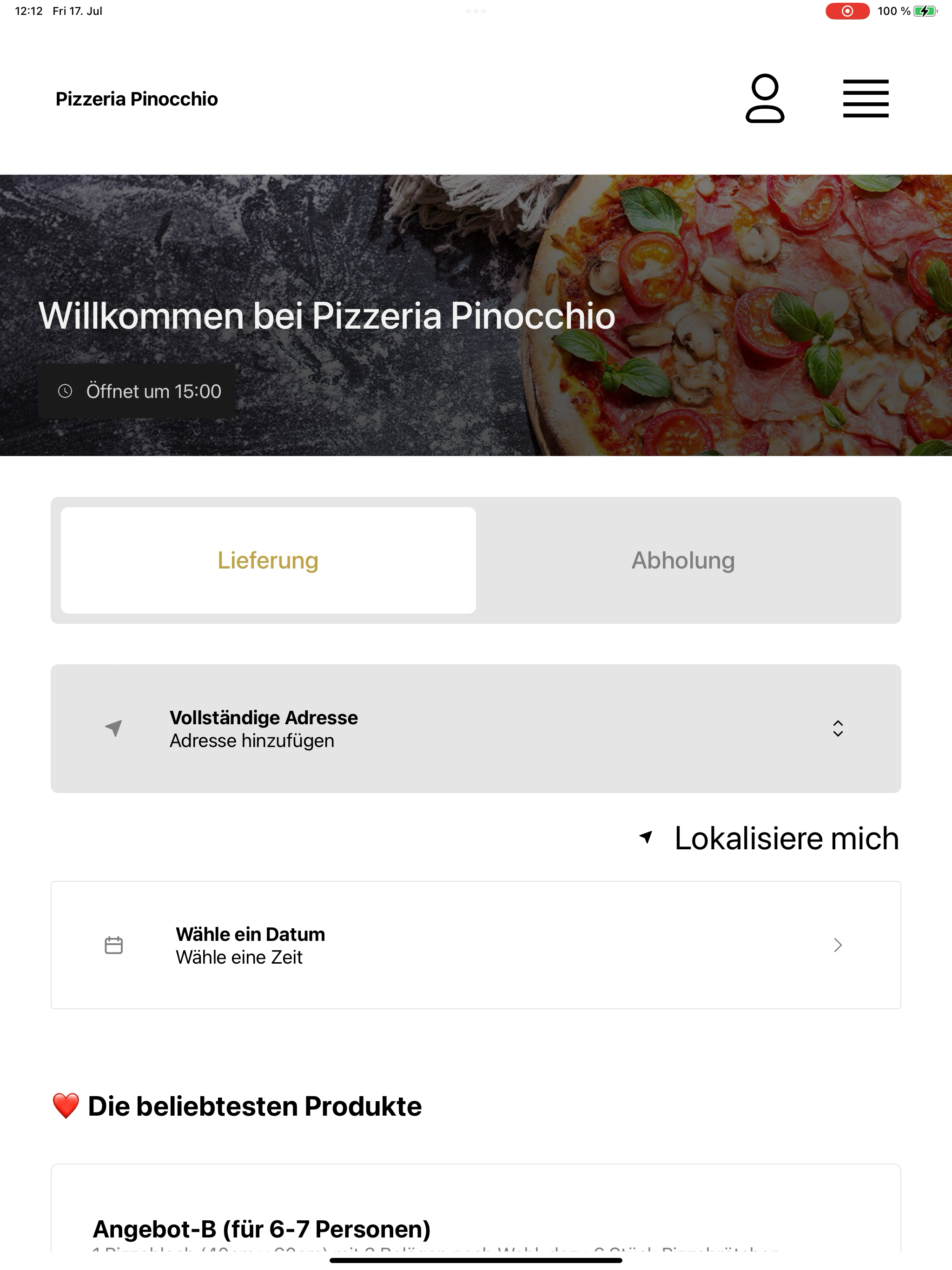 Pizzaservice Pinocchio screenshot 14