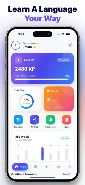 LinguaAI — AI Language Tutor screenshot 2