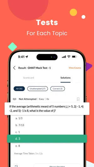 GMAT Exam Prep App, Mock tests screenshot 4