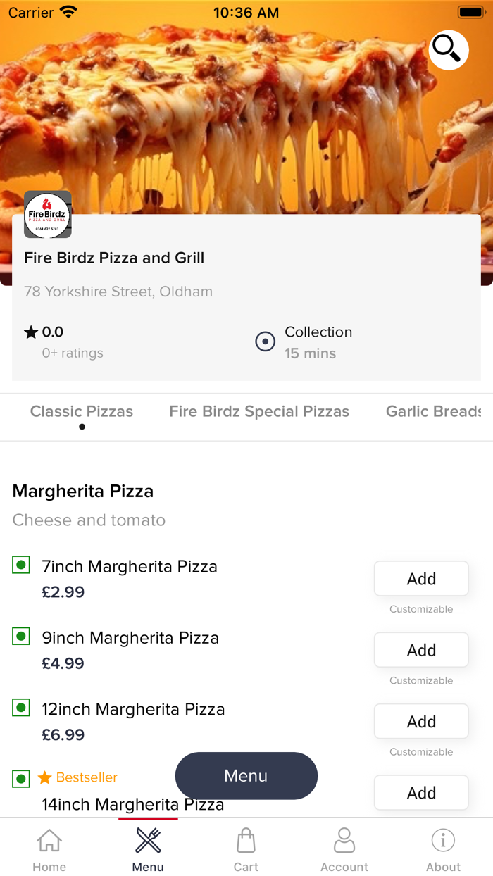 Fire Birdz Pizza and Grill