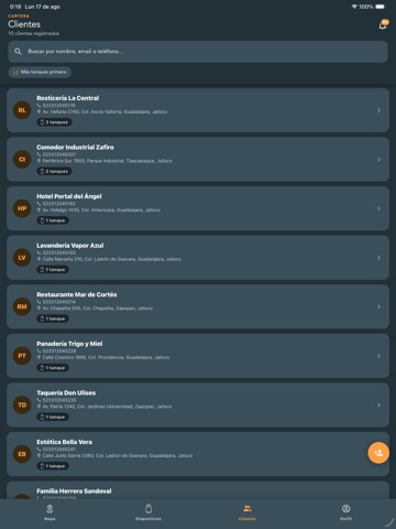 UrgeGas Admin iPad screenshot