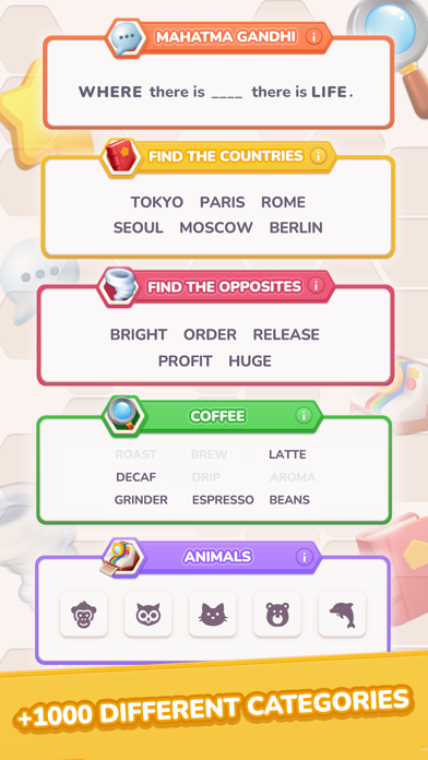 Hexa Search: Word Puzzle Screenshot