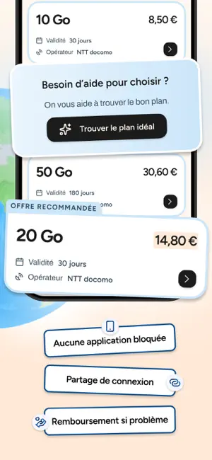 voilà : eSIM Voyage & Internet iPhone screenshot 2