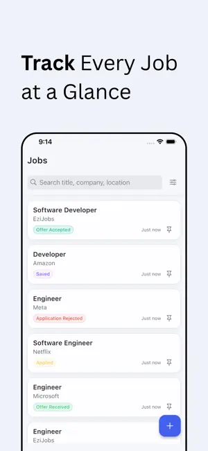 EziJobs: Job Tracker App screenshot 1