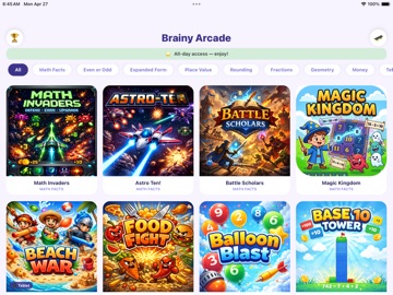 Brainy Arcade iPad screenshot