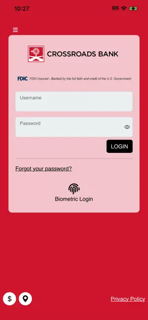 Crossroads Bank Mobile screenshot 1