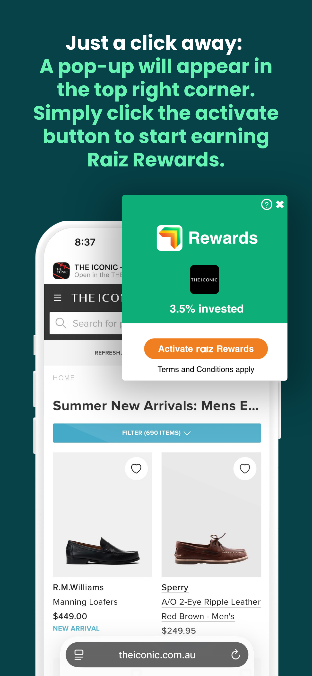 Raiz Rewards Browser Extension