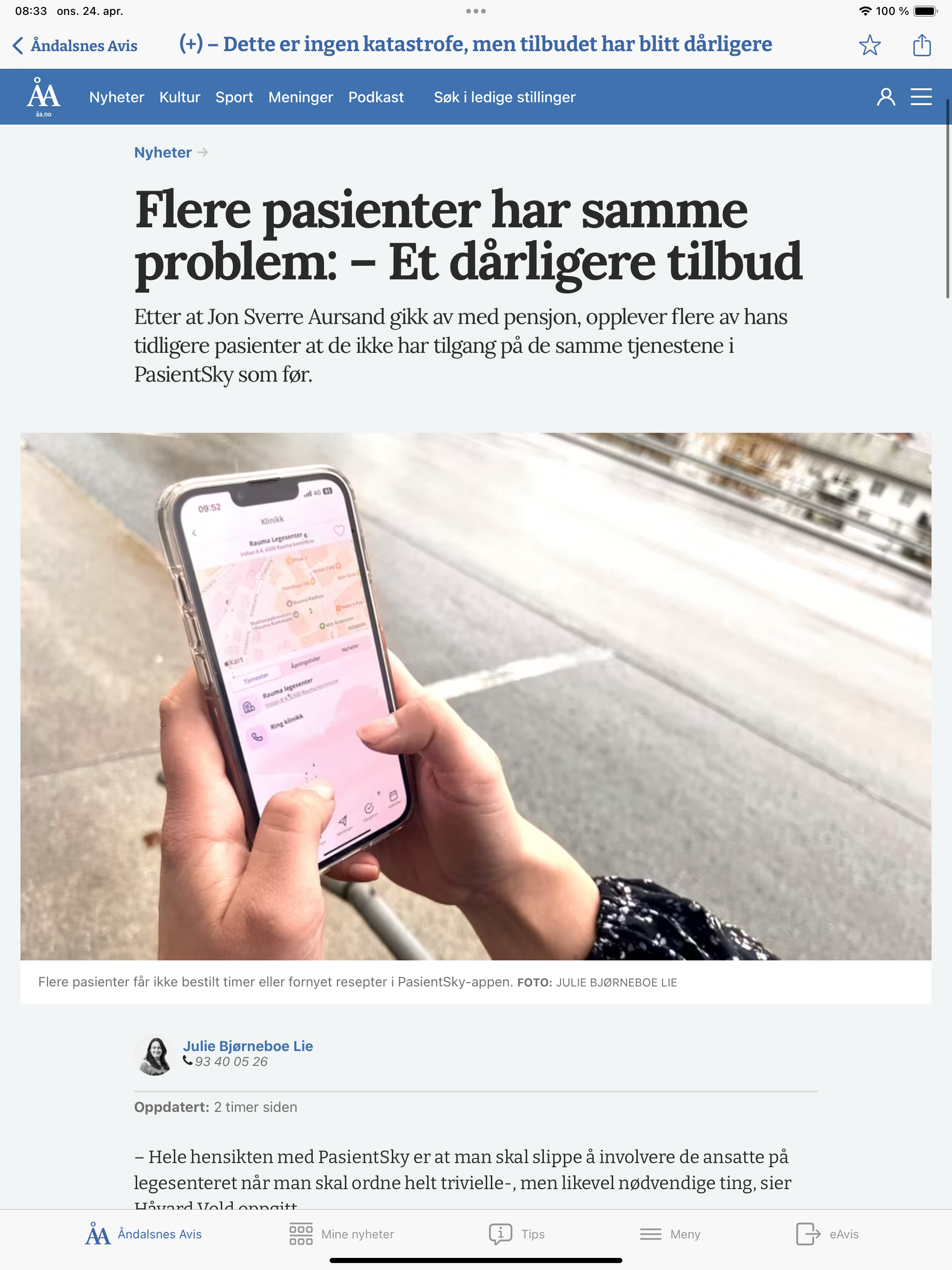 Åndalsnes Avis Nyheter