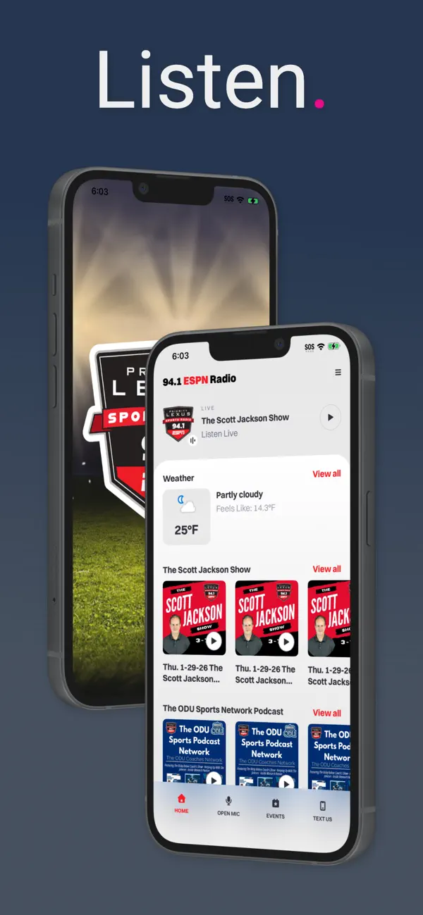 Screenshot #1 pour Priority Lexus 94.1 ESPN