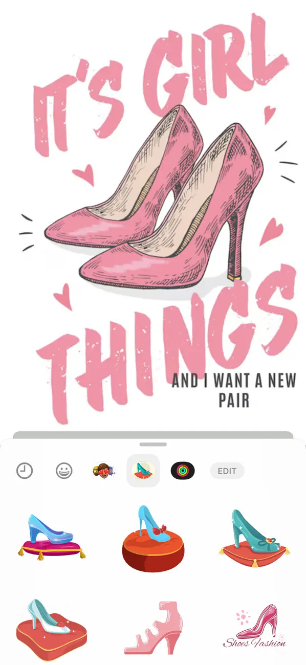 #2. Animated Fashion Heel Stikcers (iOS) By: Deepak Jalwa