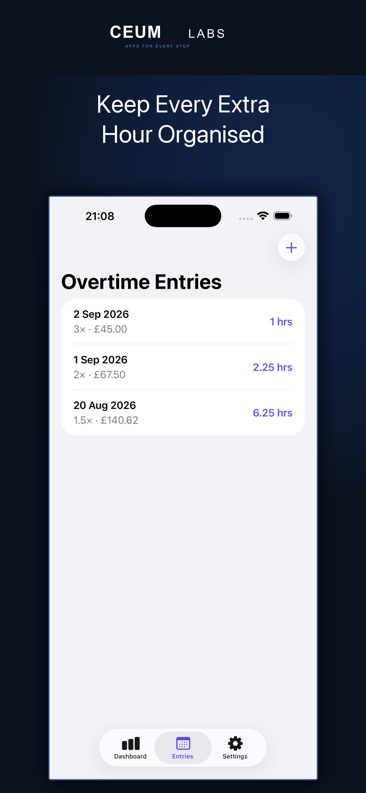 Screenshot 2 of Overtime Tracker: Hours