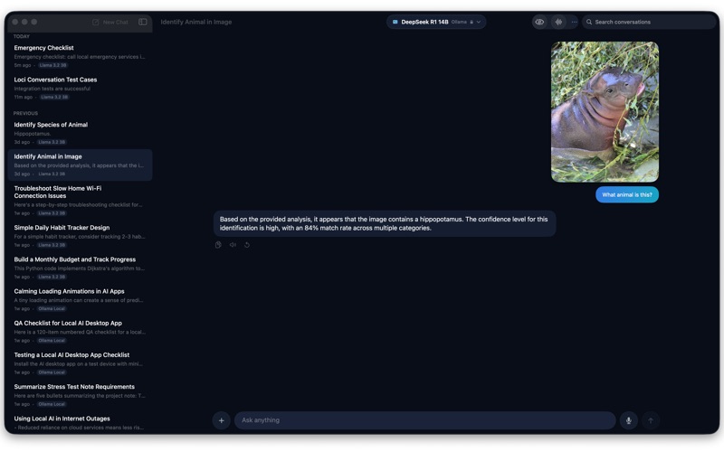 Private & Local AI: Loci screenshot