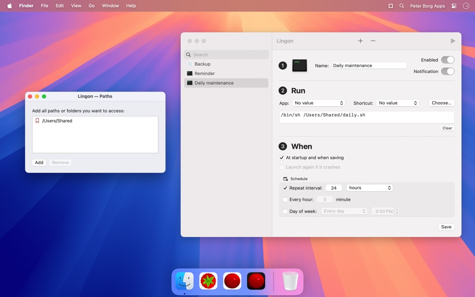 #2. Lingon 10 (macOS) 由: Peter Borg Apps AB