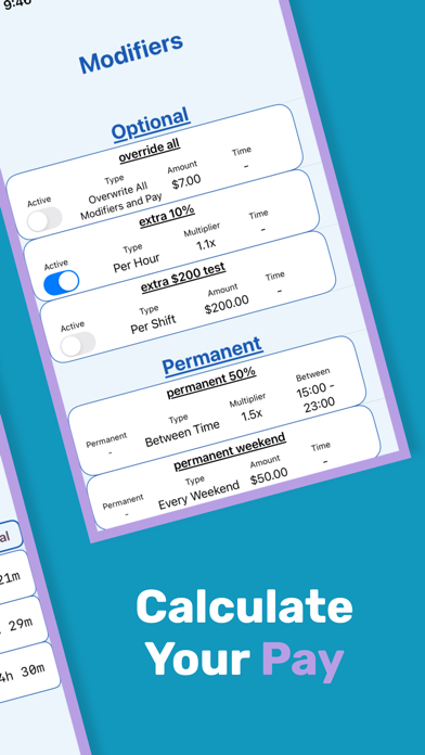 PayChecker+ iPhone screenshot 2 - Productivity app
