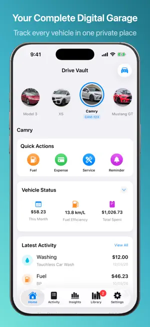 DriveVault - Vehicle Log screenshot 1