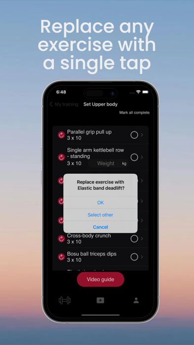 Gymstructor Training App Screenshot