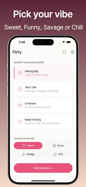 Flirty: Rizz & Pickup Lines screenshot 2