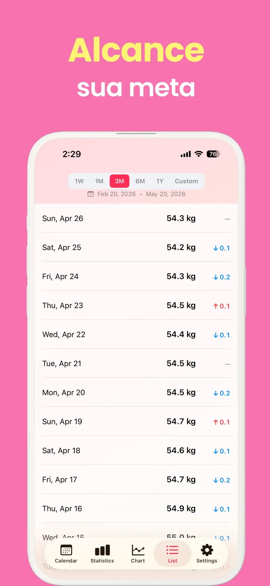 Controle de Peso Pro screenshot 5
