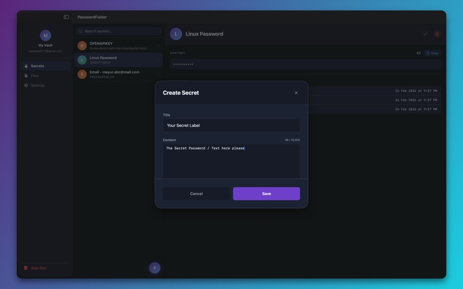 #2. Password Folder (macOS) Ved: Mayur Kakade