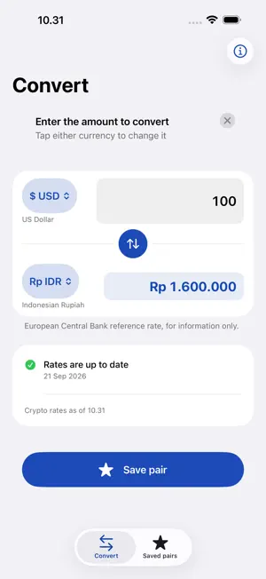 Pocket Rates: Currency screenshot 1