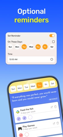 Sunny Habits - Goal Tracking screenshot