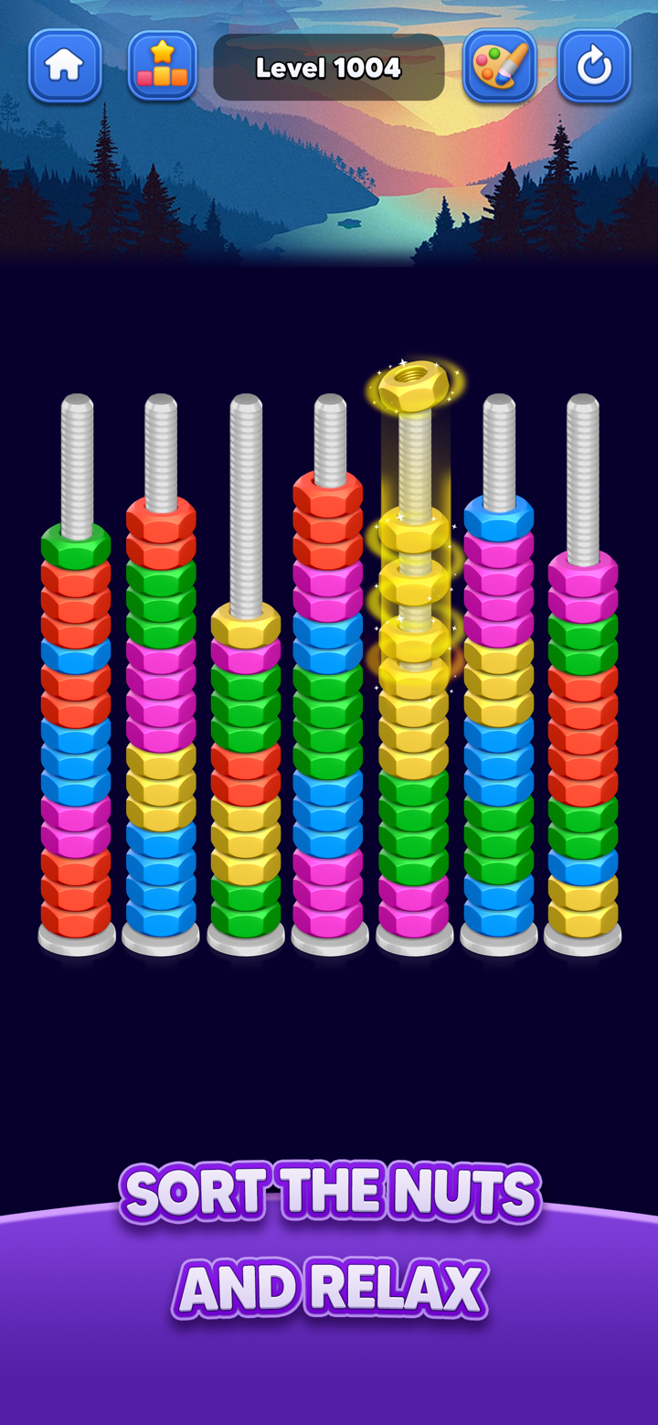 Nut Sort: Color Match Game screenshot 1