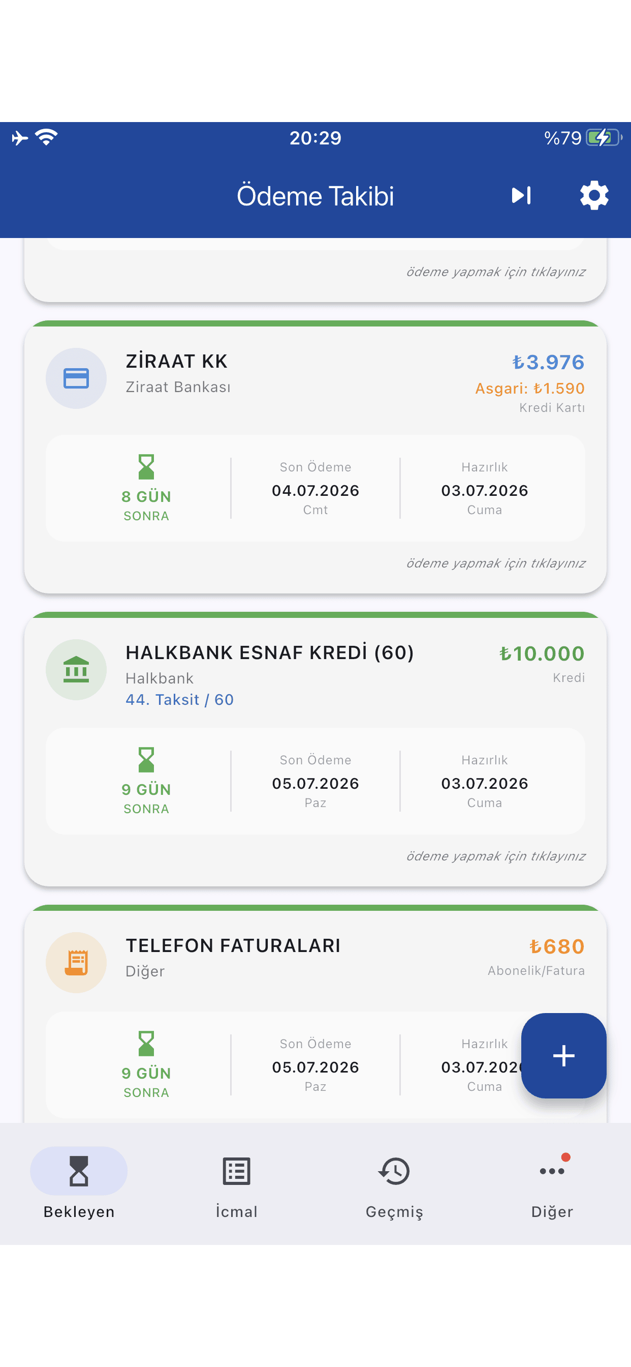 Ödeme Takip - Ekstre Takip screenshot 7