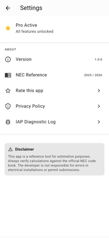 Electrical Load Calc NEC Screenshot 3 of 4