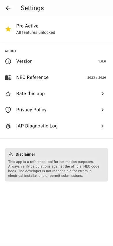 Electrical Load Calc NEC screenshot 3