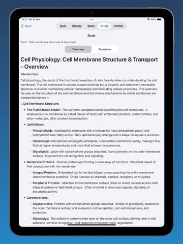 Physiology iPad screenshot