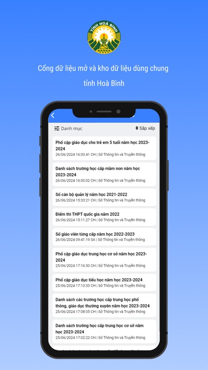 Cổng dữ liệu tỉnh Hoà Bình