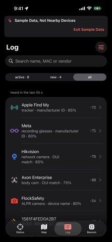 beacons: surveillance scanner Screenshot 5 of 6