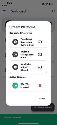 Rexstream screenshot