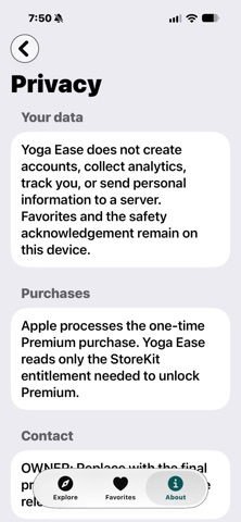 Yoga Ease: Gentle Poses app screenshot