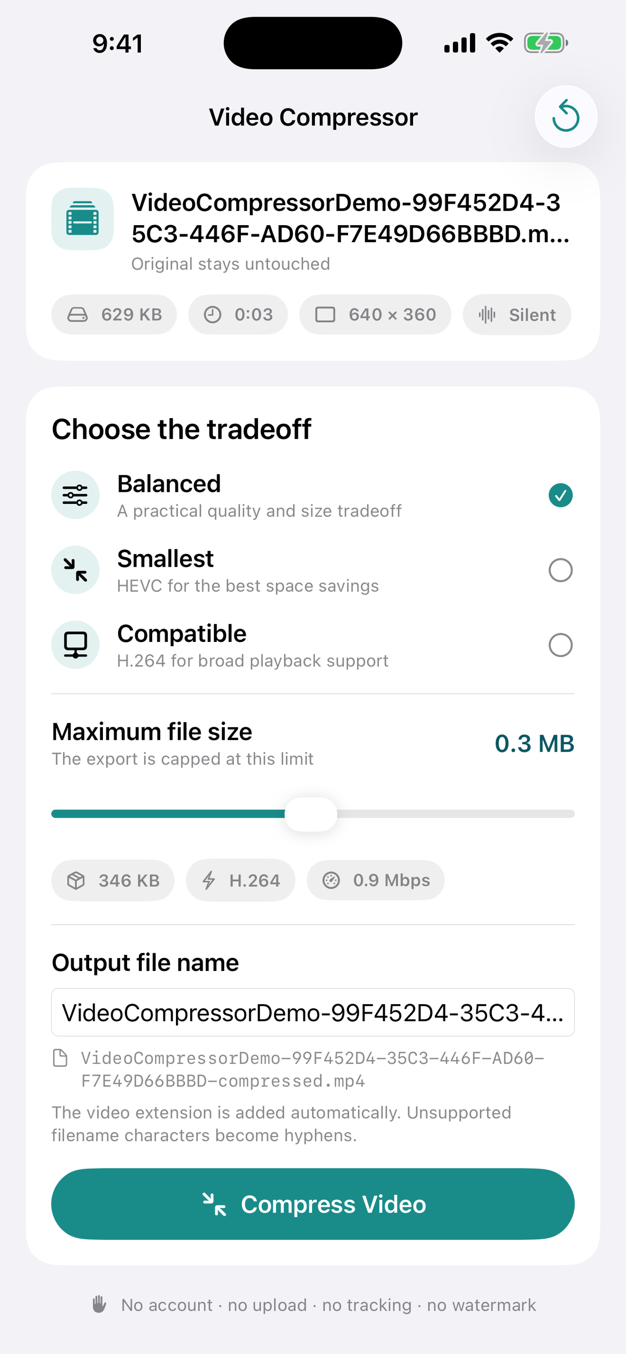 Video Compressor: Size Down screenshot 2